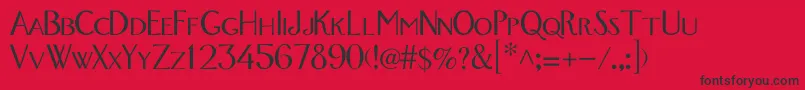 GavotteMedium Font – Black Fonts on Red Background