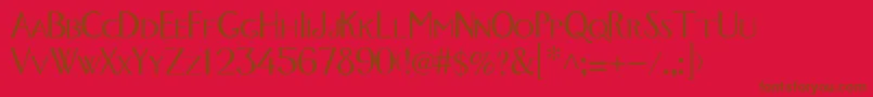 GavotteMedium Font – Brown Fonts on Red Background