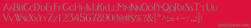 GavotteMedium Font – Gray Fonts on Red Background