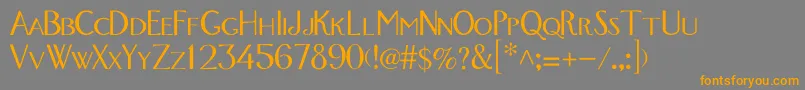 GavotteMedium Font – Orange Fonts on Gray Background