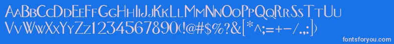 GavotteMedium Font – Pink Fonts on Blue Background