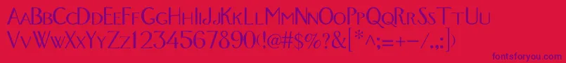 GavotteMedium Font – Purple Fonts on Red Background
