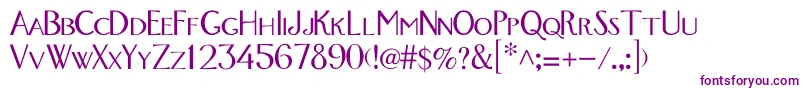 GavotteMedium Font – Purple Fonts on White Background