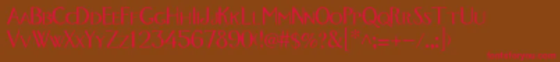 GavotteMedium Font – Red Fonts on Brown Background