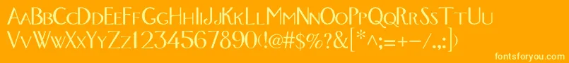 En savoir plus sur la police GavotteMedium Police GavotteMedium – polices jaunes sur fond orange