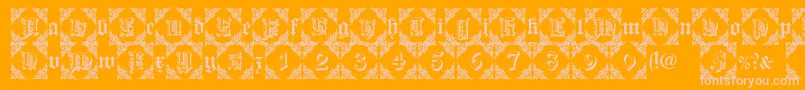 fuente Dearest Friend – Fuentes Rosadas Sobre Fondo Naranja