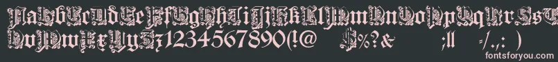 Dearest open Font – Pink Fonts on Black Background