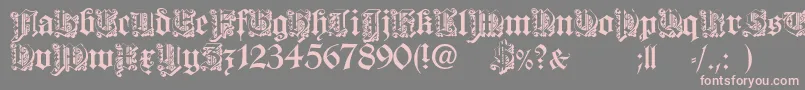 Dearest open Font – Pink Fonts on Gray Background