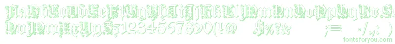 Dearest outline-Schriftart – Grüne Schriften auf weißem Hintergrund