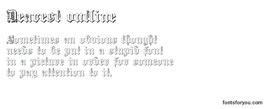 Dearest outline Font