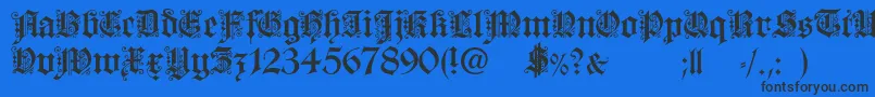 Dearest Font – Black Fonts on Blue Background