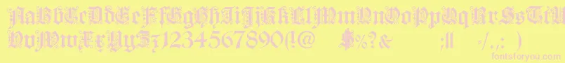 Dearest Font – Pink Fonts on Yellow Background