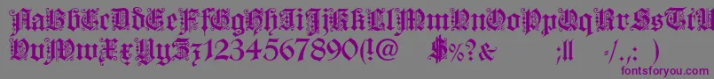 Dearest Font – Purple Fonts on Gray Background