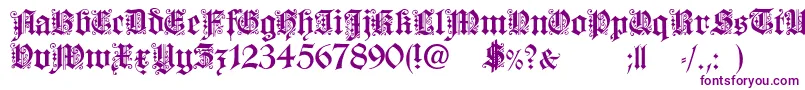 Dearest Font – Purple Fonts on White Background