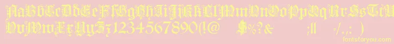 Dearest Font – Yellow Fonts on Pink Background