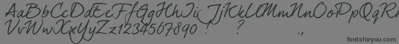 フォントdearJoe 7 TRIAL – 黒い文字の灰色の背景