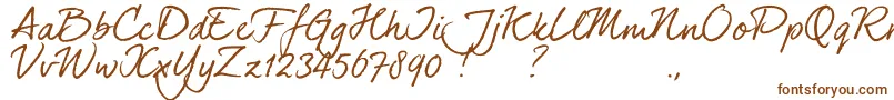 Шрифт dearJoe 7 TRIAL – коричневые шрифты на белом фоне