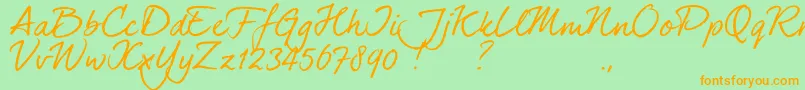 Police dearJoe 7 TRIAL – polices orange sur fond vert