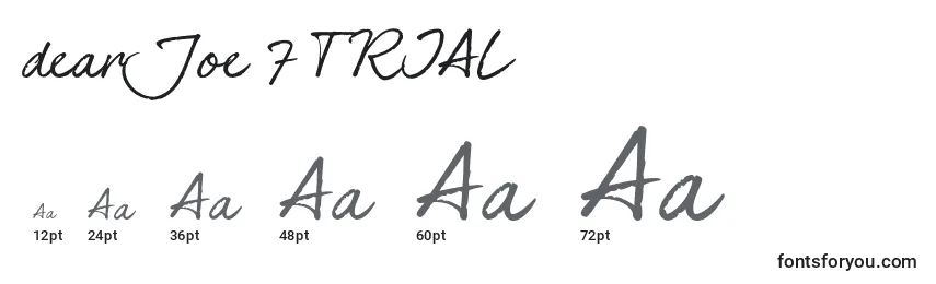 DearJoe 7 TRIAL Font Sizes