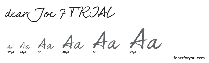 Размеры шрифта DearJoe 7 TRIAL (124666)