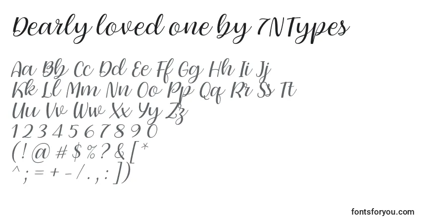 Schriftart Dearly loved one by 7NTypes – Alphabet, Zahlen, spezielle Symbole