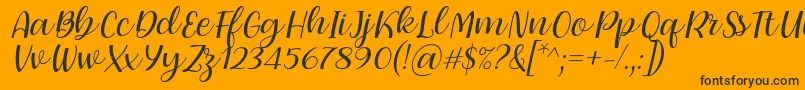 Dearly loved one by 7NTypes Font – Black Fonts on Orange Background