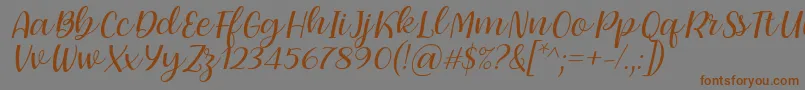 Dearly loved one by 7NTypes-Schriftart – Braune Schriften auf grauem Hintergrund