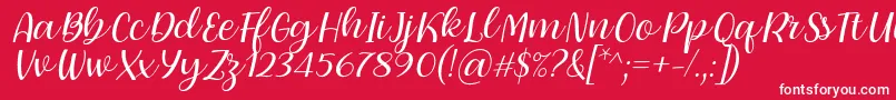 Dearly loved one by 7NTypes Font – White Fonts on Red Background