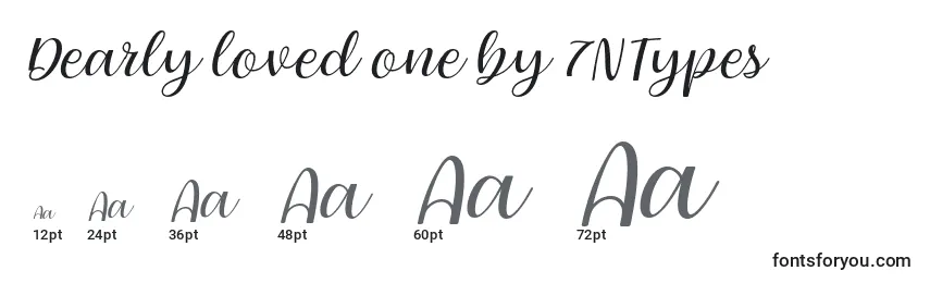 Dearly loved one by 7NTypes Font Sizes