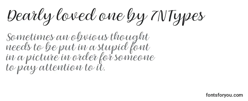 Review of the Dearly loved one by 7NTypes Font