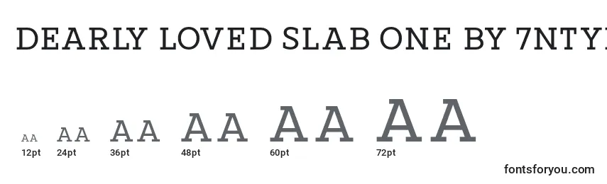 Размеры шрифта Dearly loved Slab One by 7NTypes