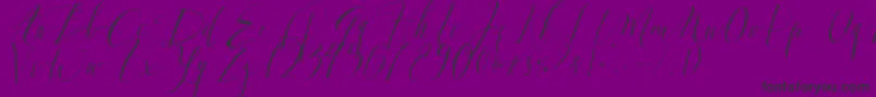 DearlyScript Font – Black Fonts on Purple Background