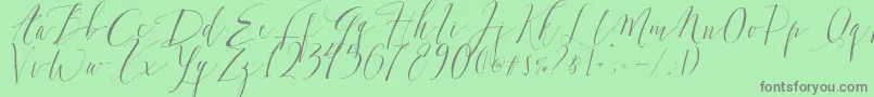 Police DearlyScript – polices grises sur fond vert