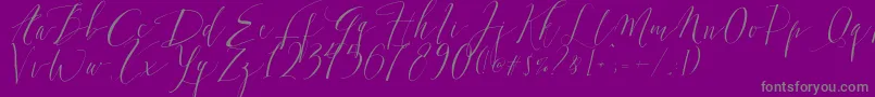 fuente DearlyScript – Fuentes Grises Sobre Fondo Morado