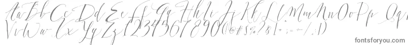 DearlyScript-Schriftart – Graue Schriften auf weißem Hintergrund