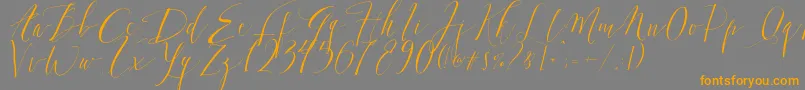 fuente DearlyScript – Fuentes Naranjas Sobre Fondo Gris