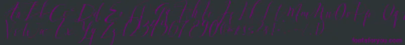 fuente DearlyScript – Fuentes Moradas Sobre Fondo Negro