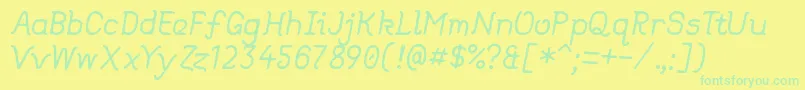 DearOldDad Font – Green Fonts on Yellow Background
