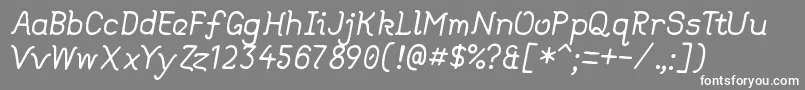 フォントDearOldDad – 灰色の背景に白い文字