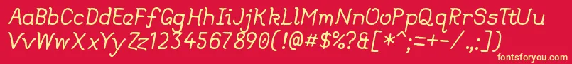 DearOldDad Font – Yellow Fonts on Red Background