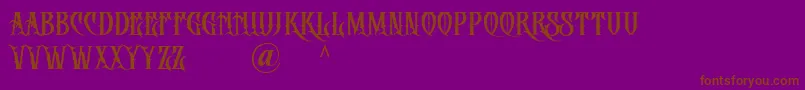 DEATH CROW Font – Brown Fonts on Purple Background