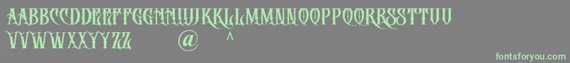 DEATH CROW Font – Green Fonts on Gray Background
