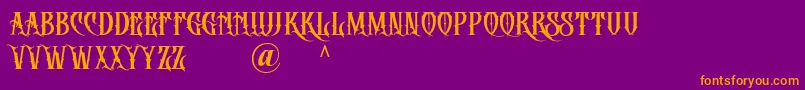 DEATH CROW Font – Orange Fonts on Purple Background