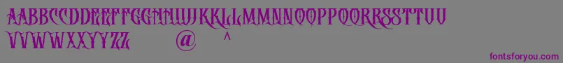 DEATH CROW Font – Purple Fonts on Gray Background