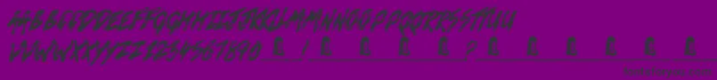 Death VaLley Font – Black Fonts on Purple Background