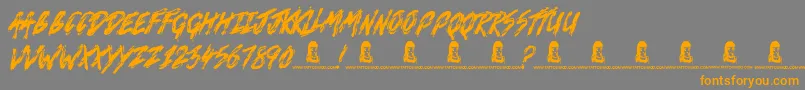 Death VaLley Font – Orange Fonts on Gray Background