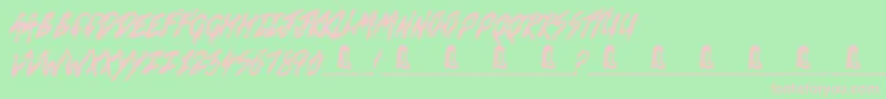 Death VaLley Font – Pink Fonts on Green Background