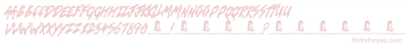Death VaLley Font – Pink Fonts on White Background