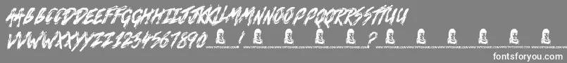 Death VaLley Font – White Fonts on Gray Background