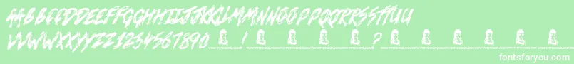Death VaLley Font – White Fonts on Green Background